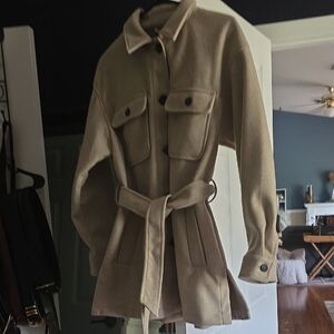 Zara Tan Belted Utility Jacket